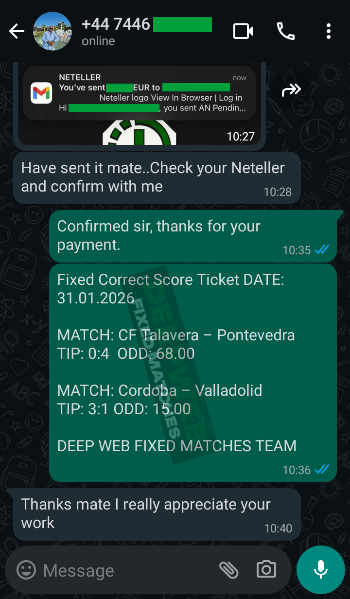 correct score fixed matches big odds 31.01.2026