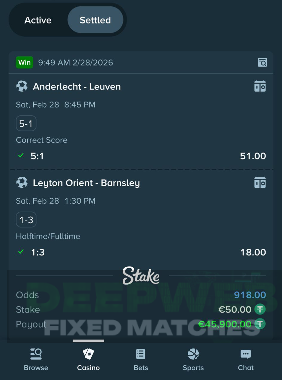 fixed matches correct score 28.02.2026