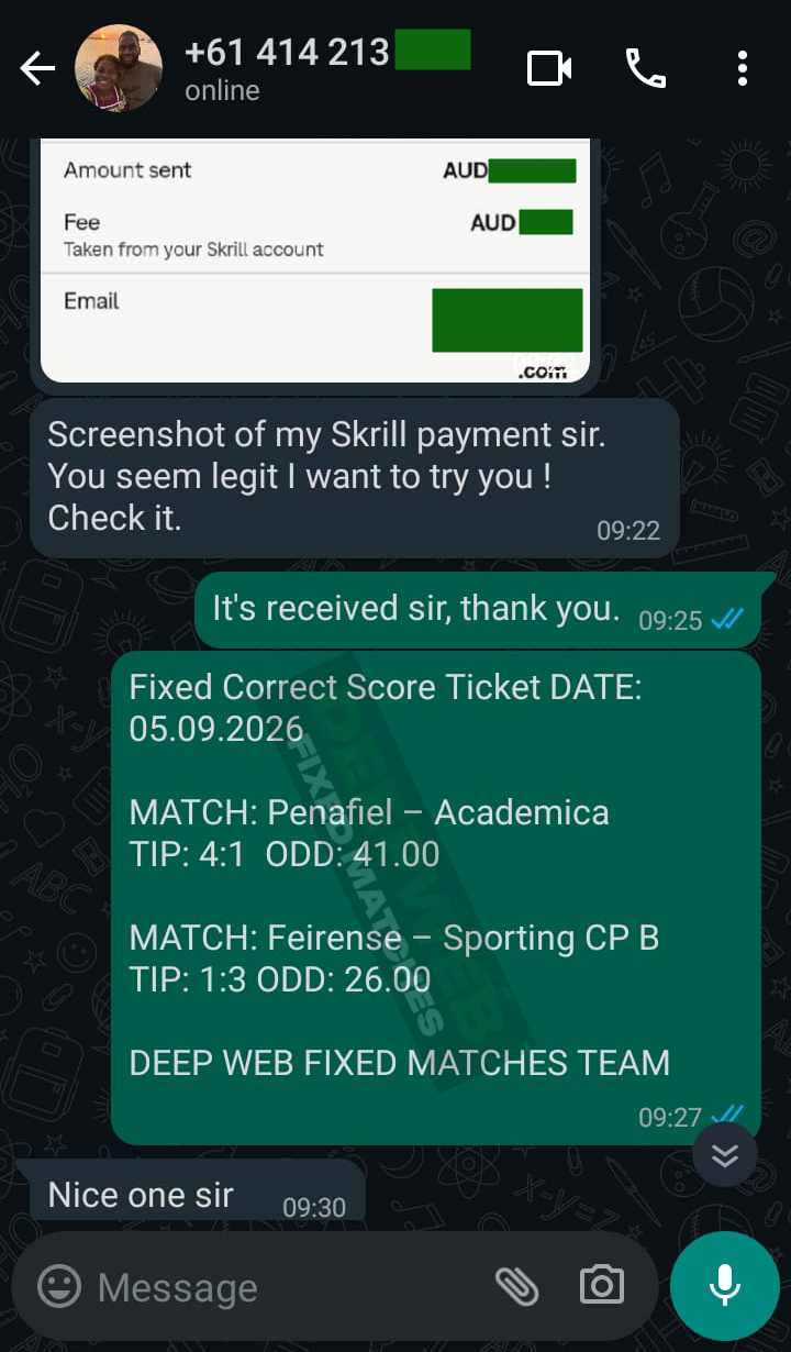 correct score fixed matches big odds 05.09.2026