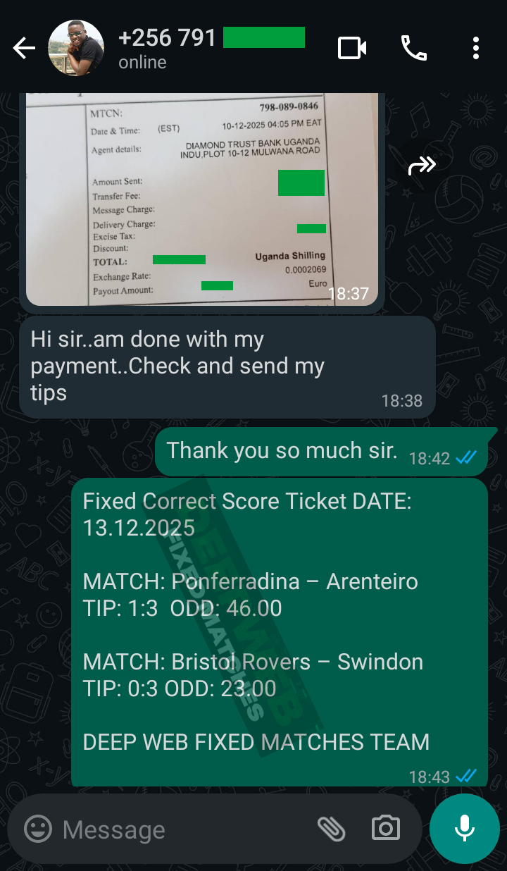 correct score fixed matches big odds 13.12.2025