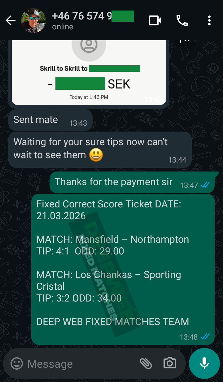 correct score fixed matches big odds 21.03.2026