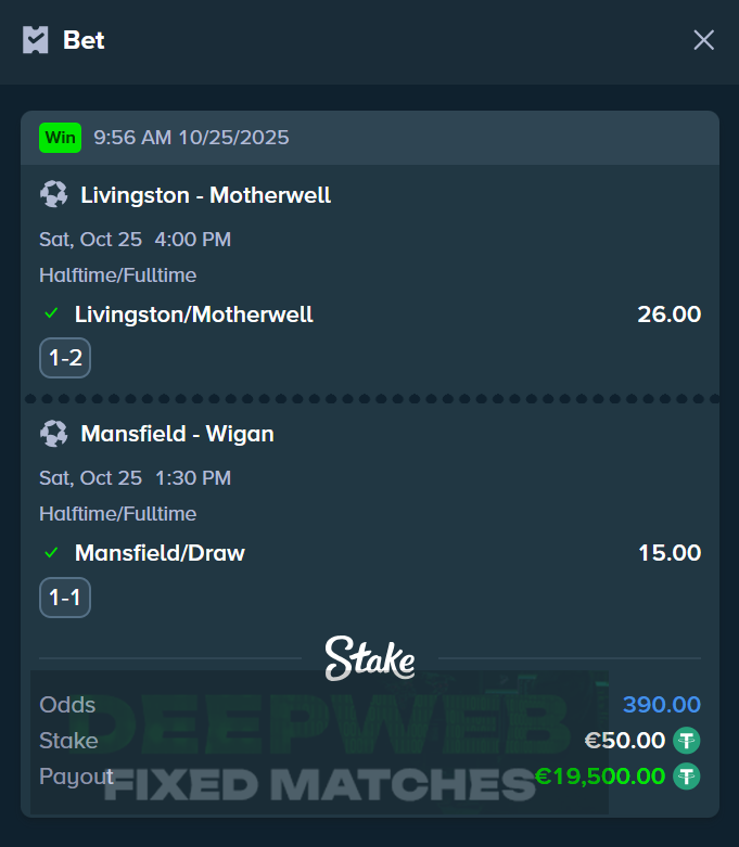 halftime fulltime fixed matches 25.10.2025