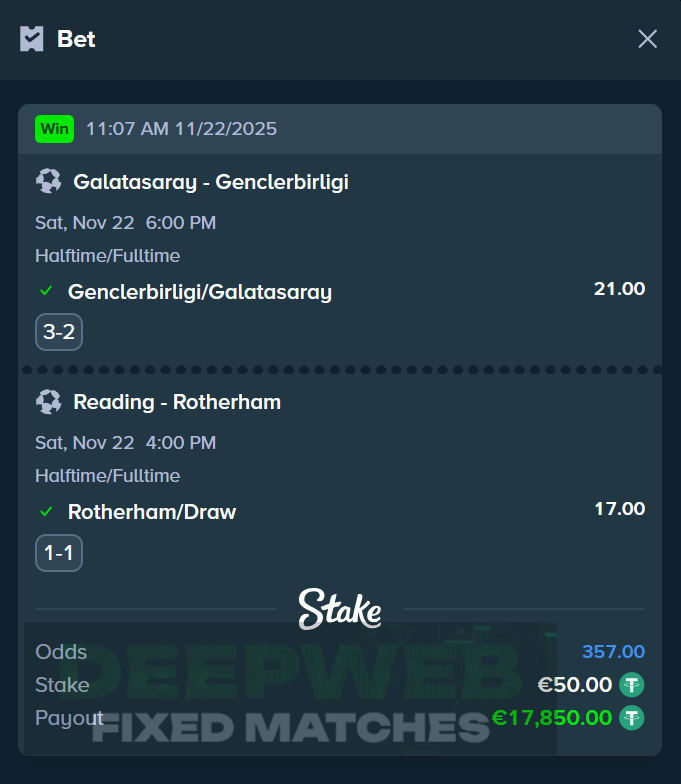 halftime fulltime fixed matches 22.11.2025