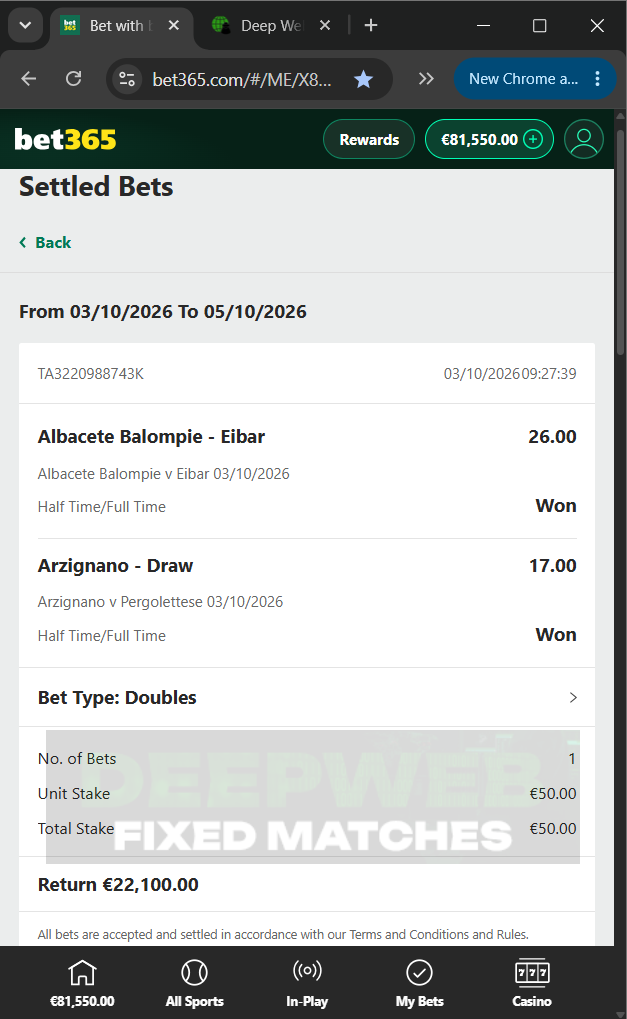 halftime fulltime fixed matches 03.10.2026